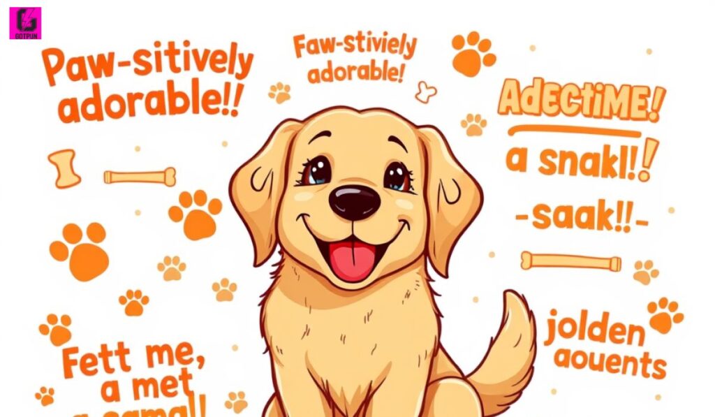 Cute Golden Retriever puns